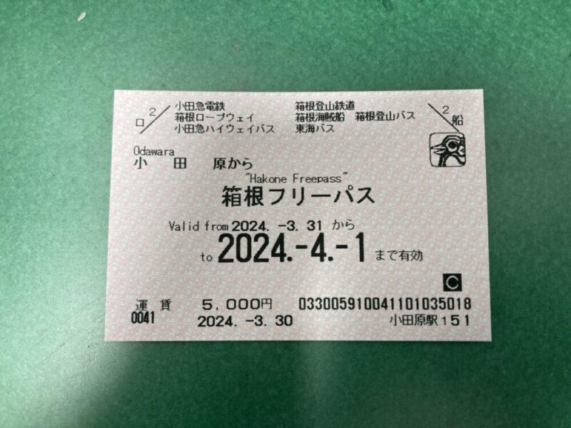 小田原から箱根フリーパス