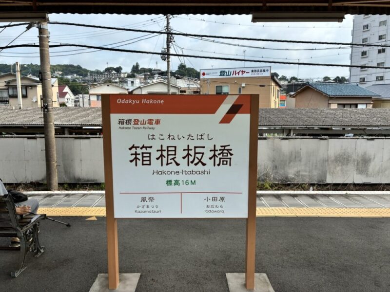 箱根登山鉄道箱根板橋駅の駅名標