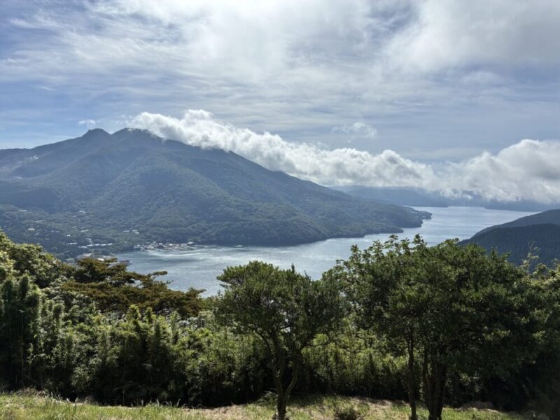 湖と山々の風景写真