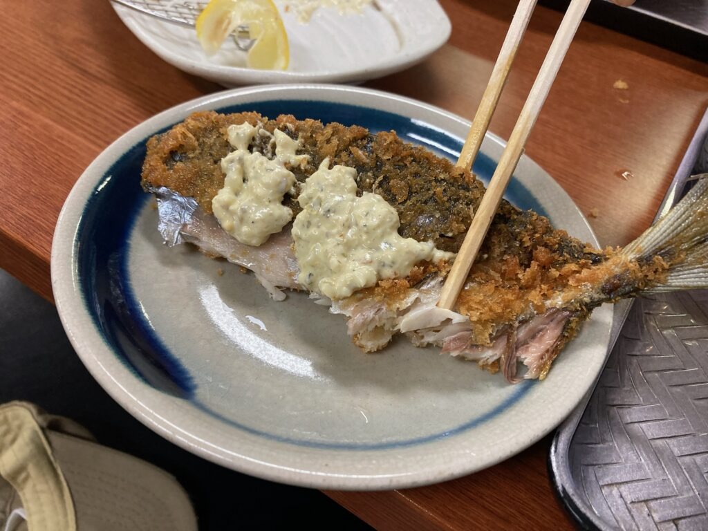小田原漁港のアジフライ